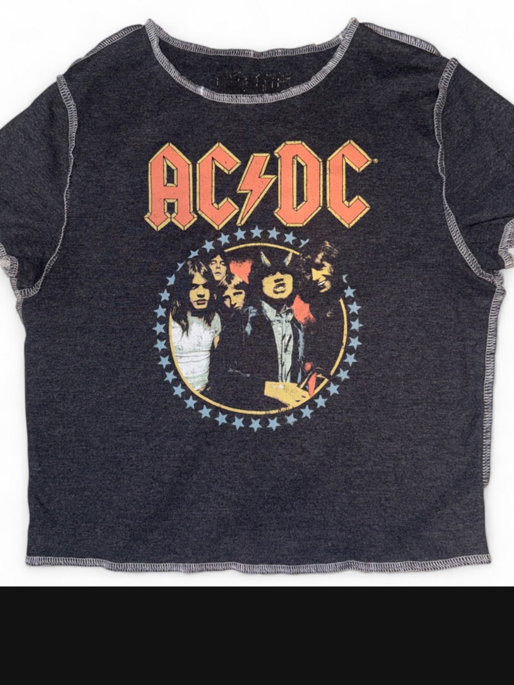 AC/DC vintage Charcoal Graphic Size Small